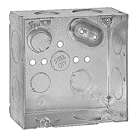 Abb Electrical Box, 42 cu. in., Square Box Type, Steel 72171 3/4 1